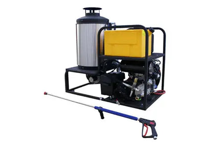 5000 PSI Gas Powered Diesel Fired Trailer Pressure Washer