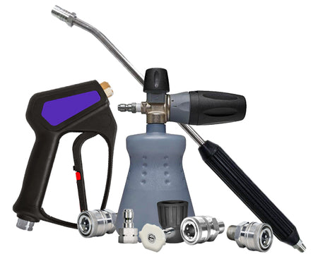 Complete Original Mosmatic Swiveling Sprayer, Wand Solution and Foam Cannon