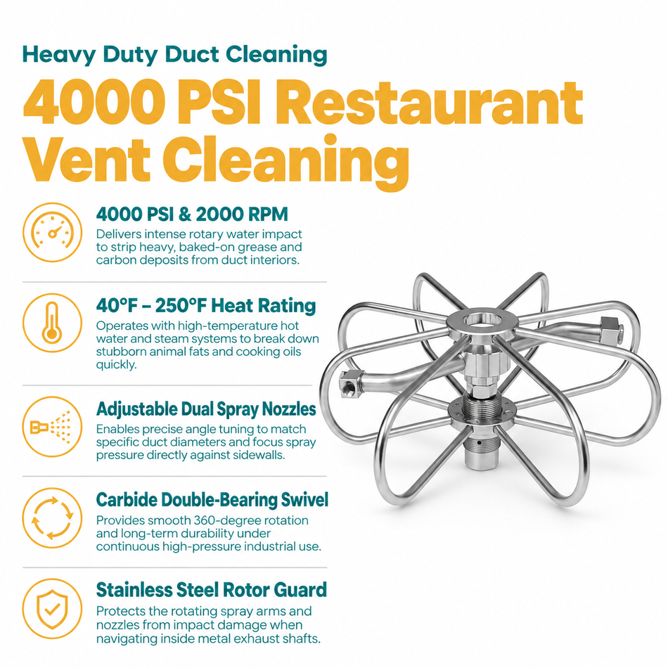 Infographic of the 4000 PSI Restaurant Vent Cleaning