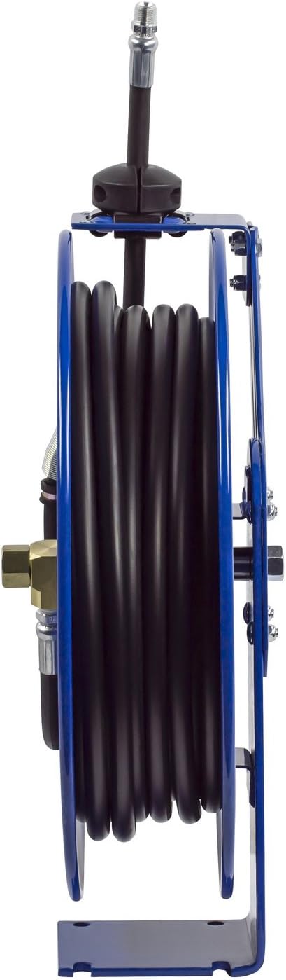50 FT x 3/8" Spring Driven Automatic Hose Reel with Hose