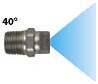 40 deg. 1/4" Stainless MEG Nozzle