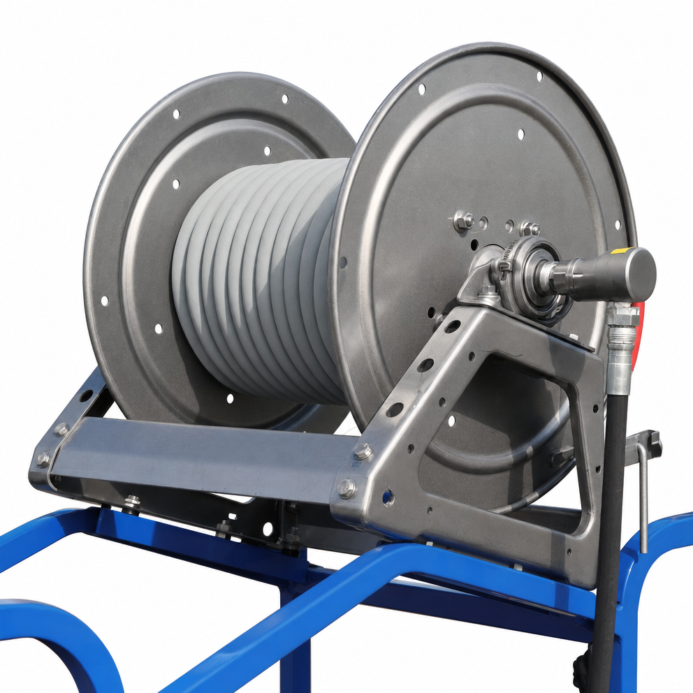 hose reel of 3.1 GPM at 10000 PSI Gasoline driven Cold Water Electric Start Pressure Washer