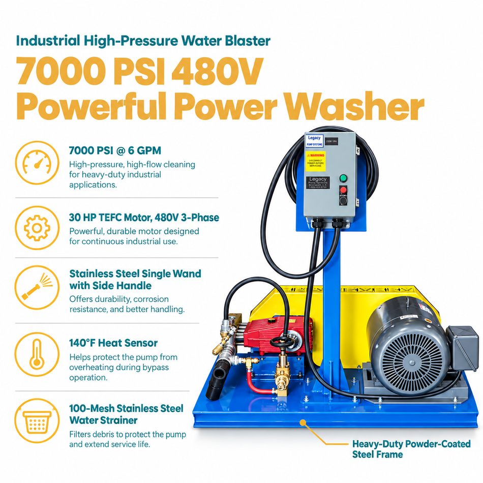 Infographic of the 7000 PSI Powerful Power Washer