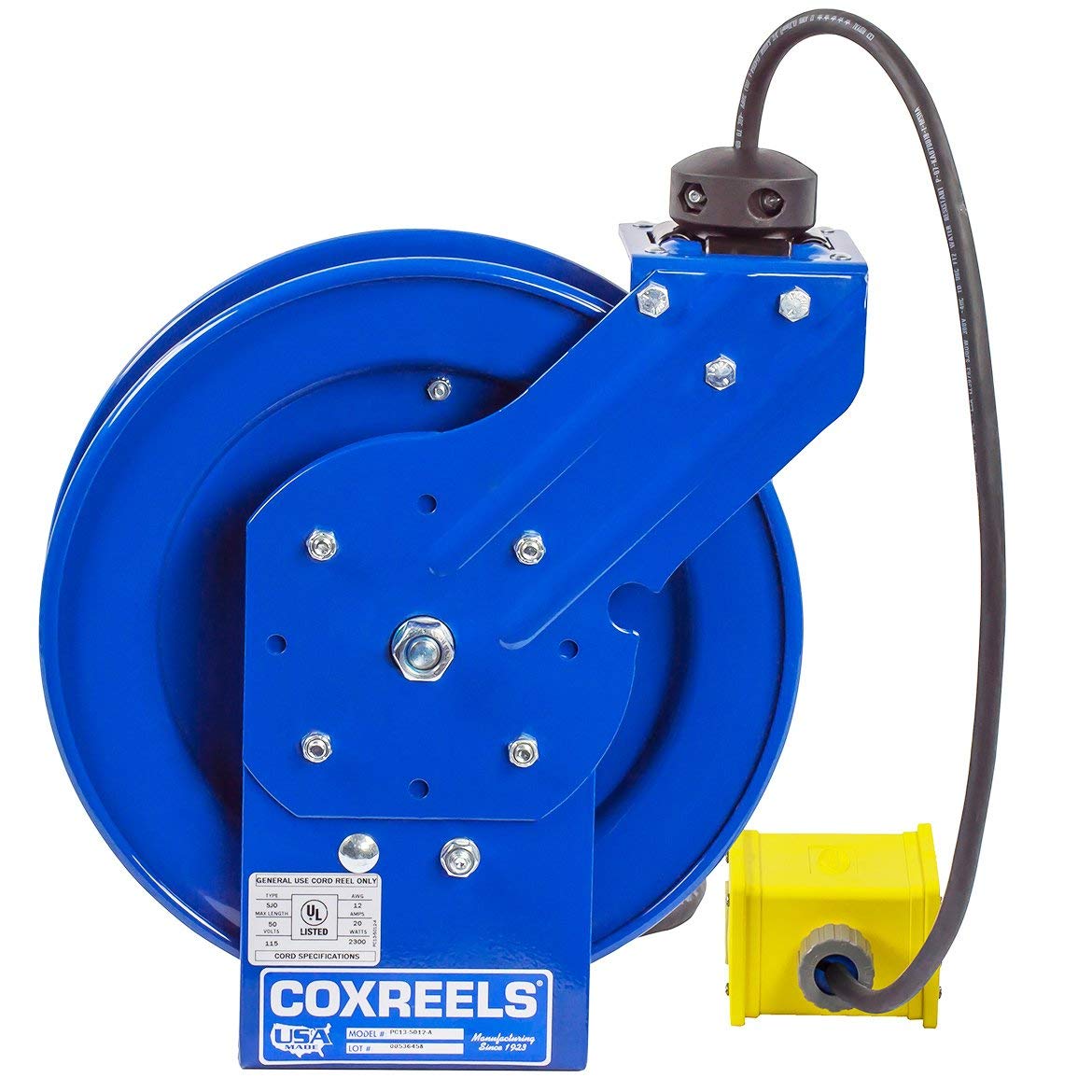 Electrical Cord Reel Quad 4 Plug Receptacle