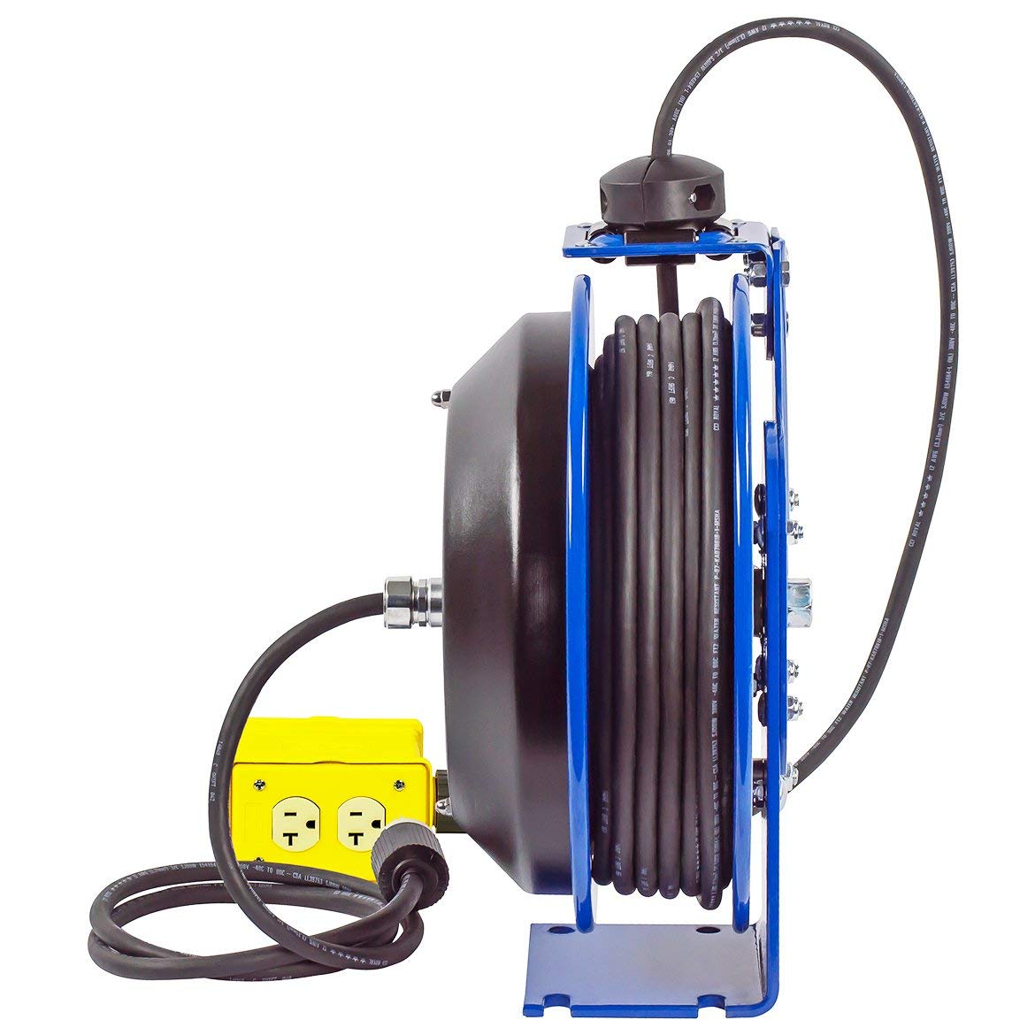 Electrical Cord Reel Quad 4 Plug Receptacle