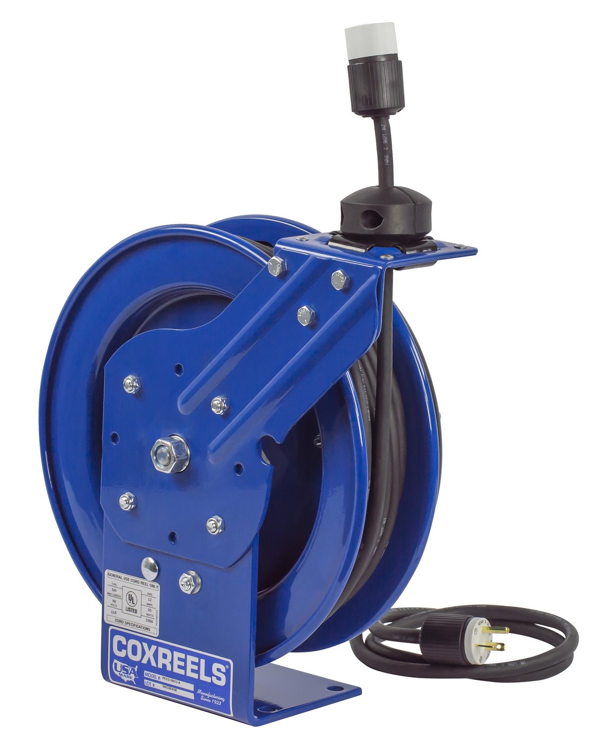 Electrical Cord Reel Single Industrial Receptacle