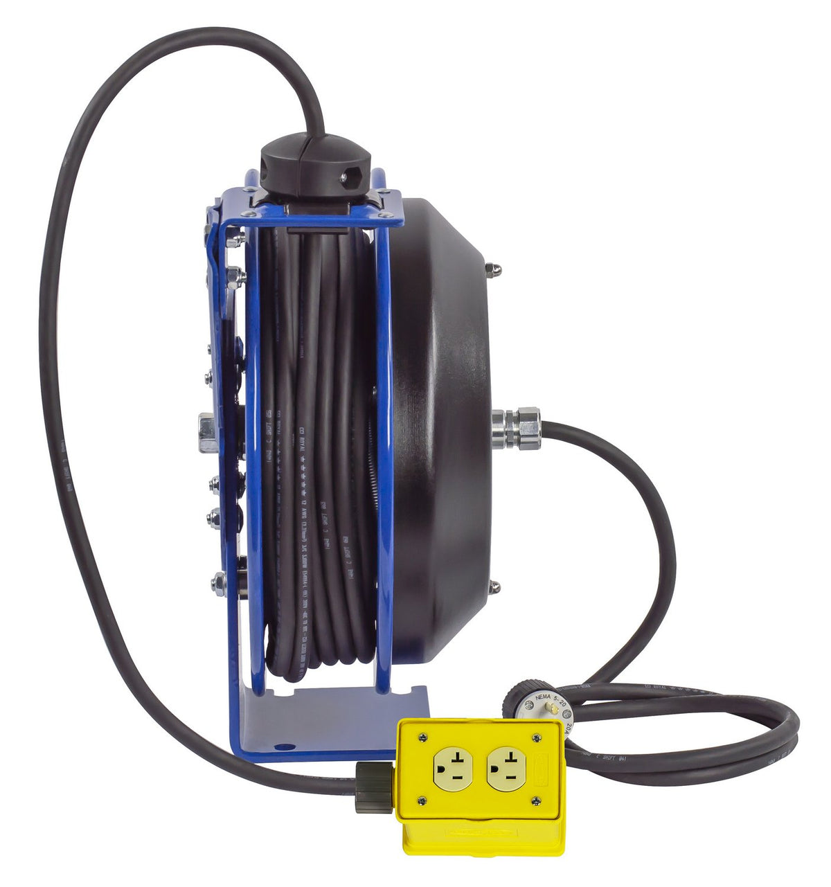 Electrical Cord Reel Quad 4 Plug Receptacle
