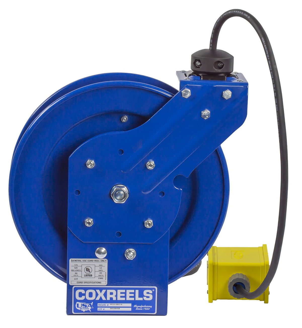 Electrical Cord Reel Quad 4 Plug Receptacle