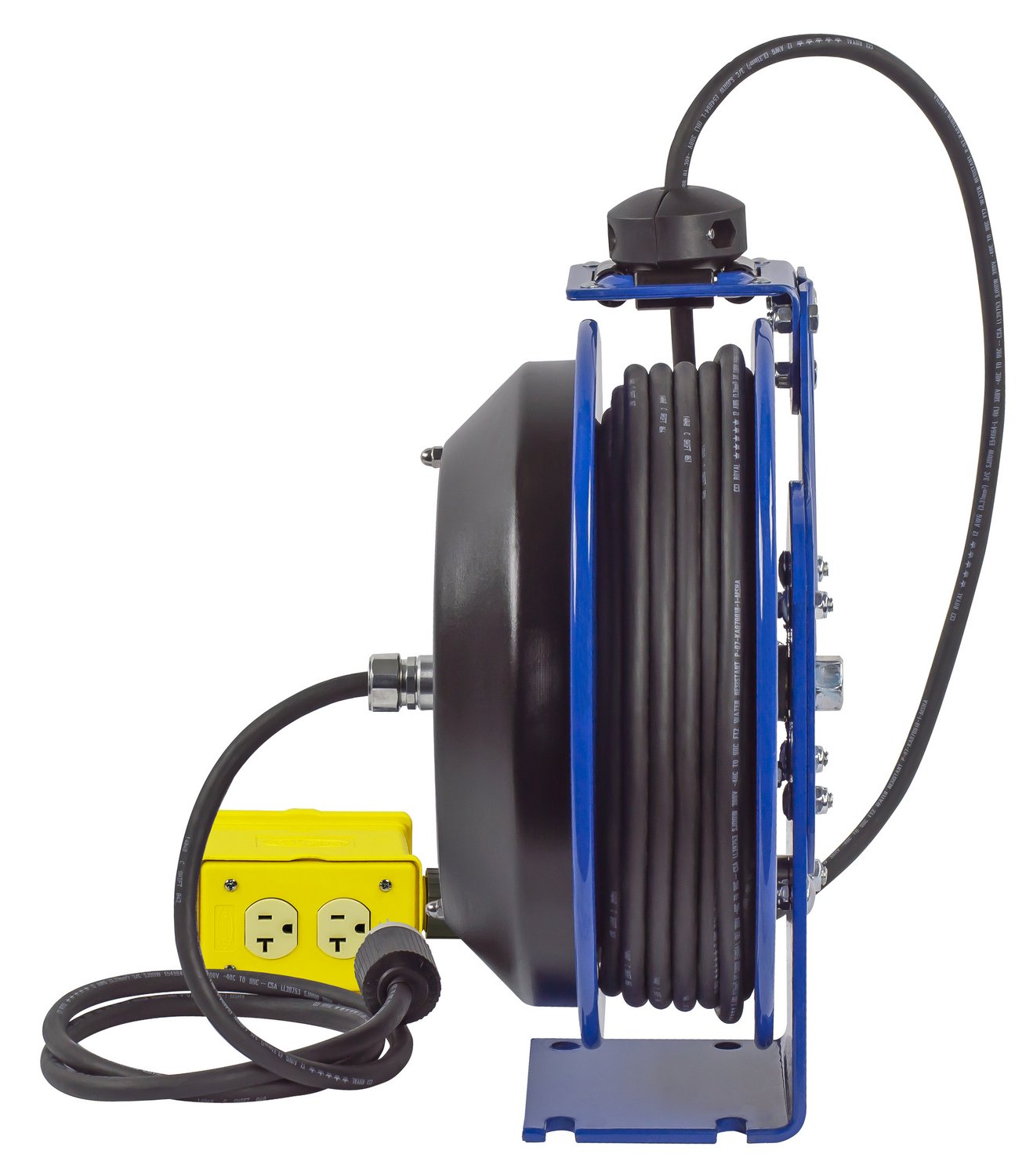 Electrical Cord Reel Quad 4 Plug Receptacle