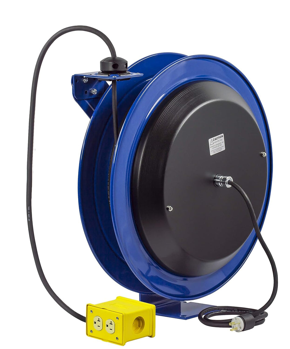 Electrical Cord Reel Quad 4 Plug Receptacle