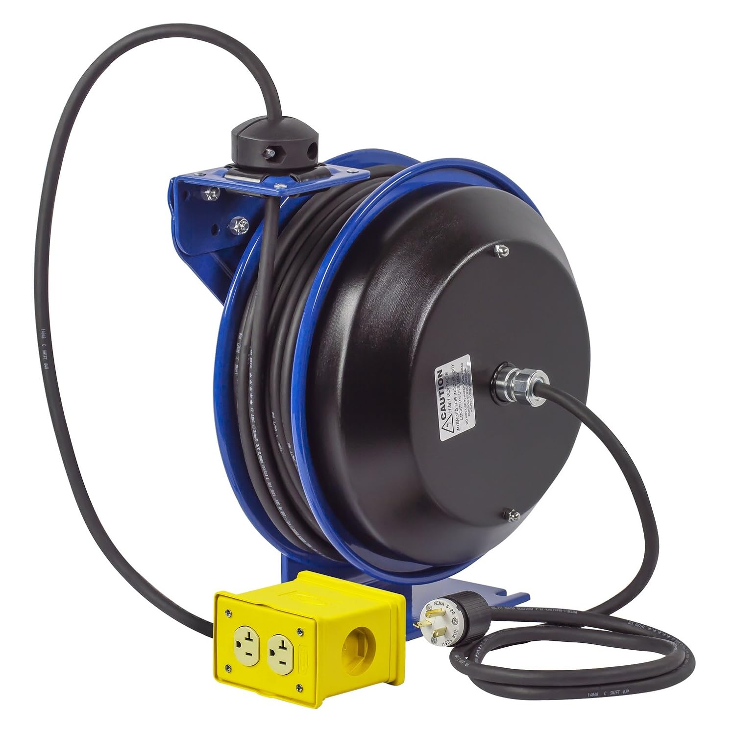 Electrical Cord Reel Quad 4 Plug Receptacle