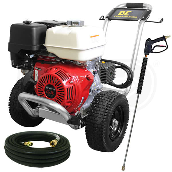 4000 PSI Aluminum Frame Pressure Washer with General Pump Honda GX390 Engine - Gas - Cold Water