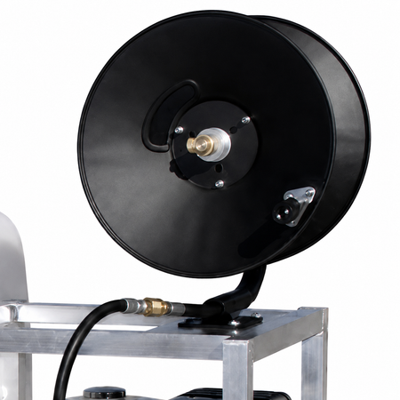 hose reel of 4000 PSI Pro-Skid Pressure Washer Kit w/ 100 Gallon Tank