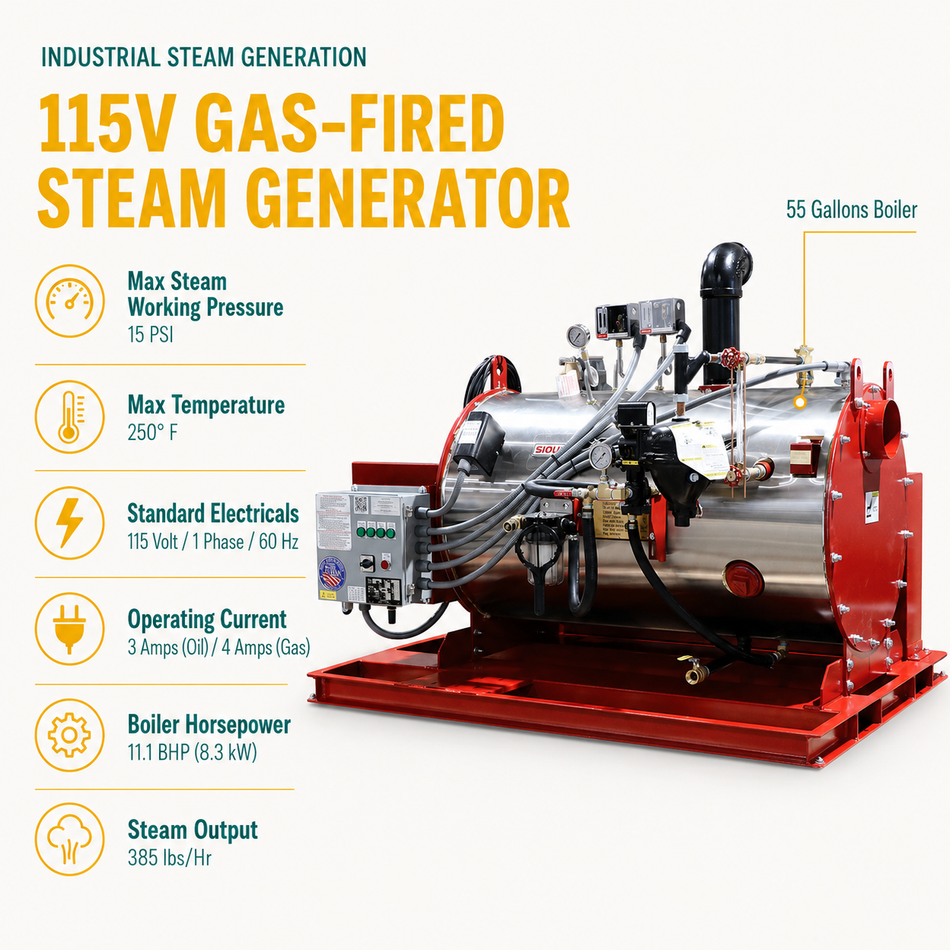 Gas-Fired Steam Generator infographic