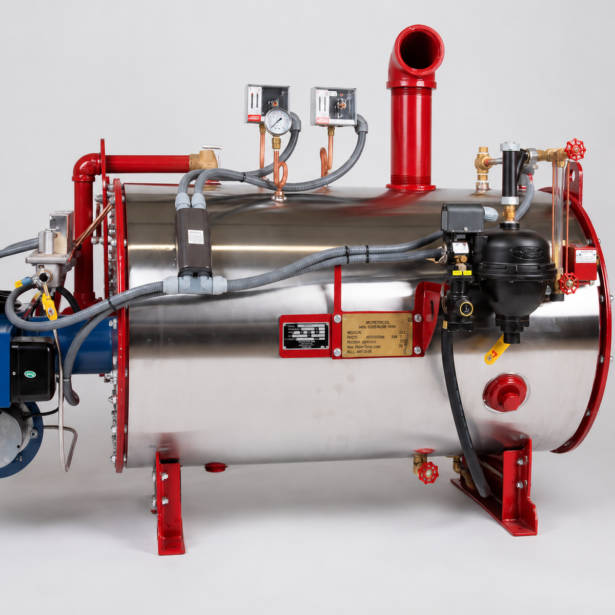 close-up of the Oil-Fired Steam Generator
