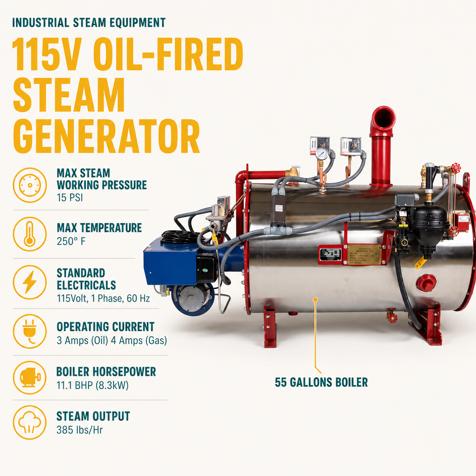Oil-Fired Steam Generator infographic