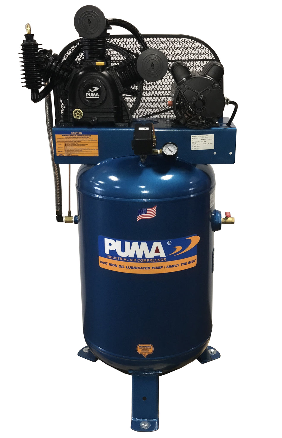 Puma 5 hp 40 gallon vertical tank 175 psi max Air Compressor
