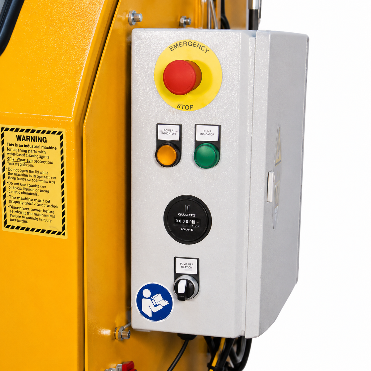 control panel of the High Pressure Parts Washer Cabinet