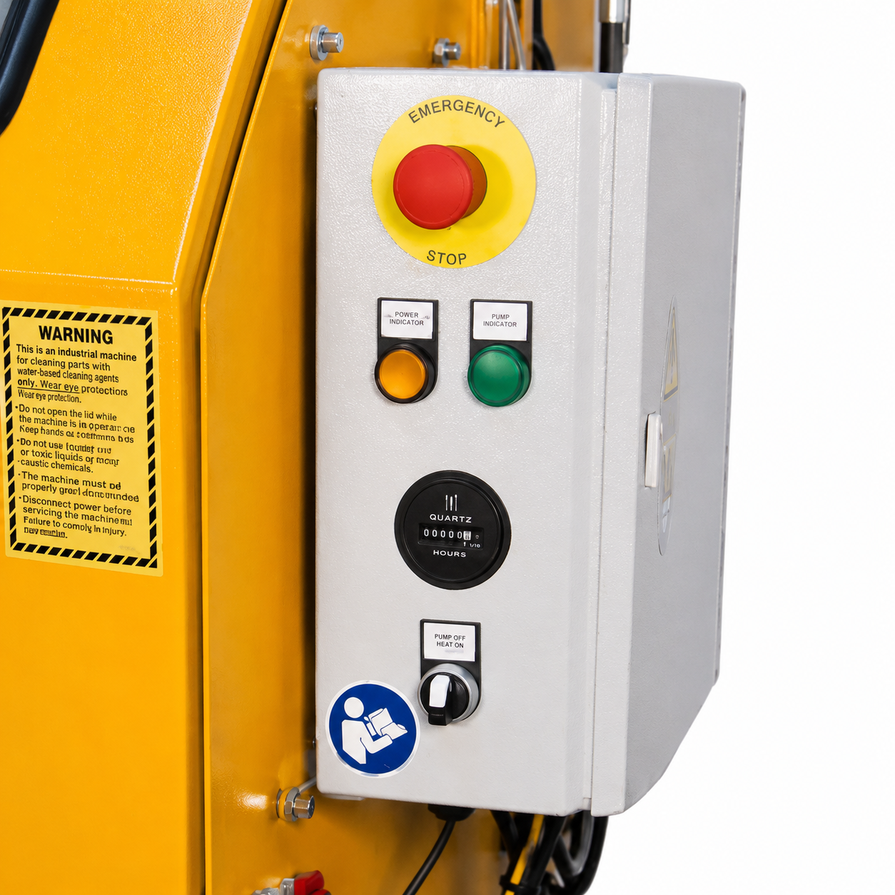 control panel of the High Pressure Parts Washer Cabinet