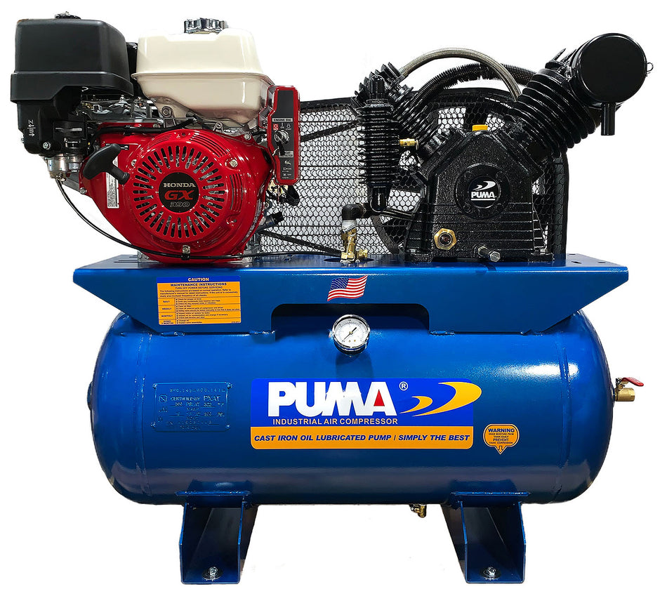 Puma 13 hp 30 gallon horizontal tank w/ 13 hp honda engine Air Compressor