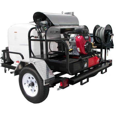 3500 PSI Hot Water Gas Trailer Pressure Washer