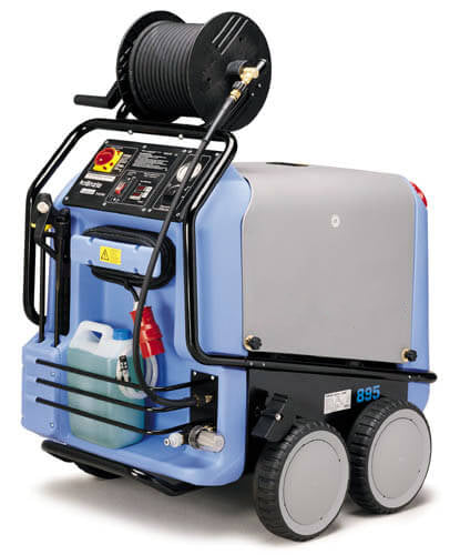 2400 PSI Electric Hot Water Steam Pressure Washer w/ Hose Drum