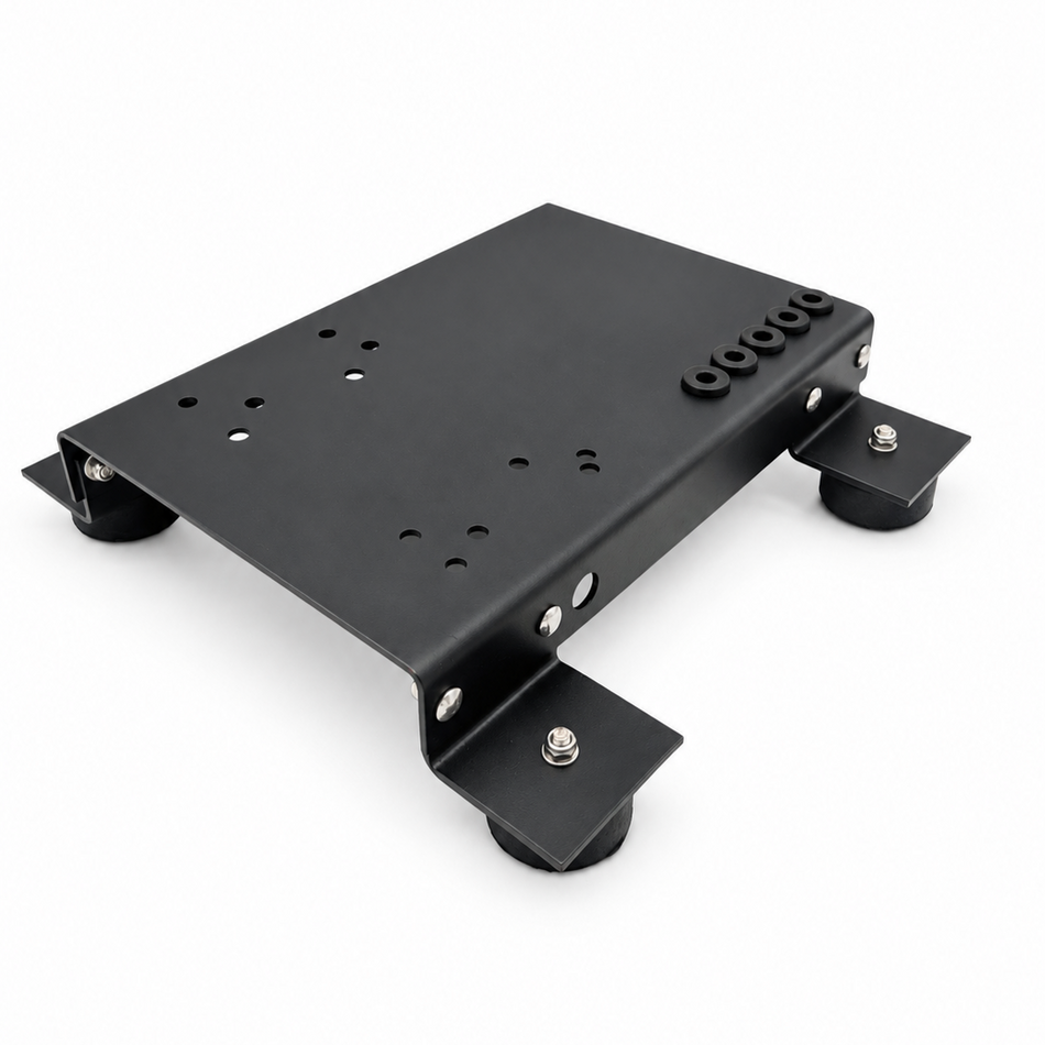 Pressure Washer Skid Plate Frame – Black Painted Steel with Rubber Feet