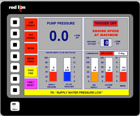 Screen of Diesel 40K PSI Water Blasting Unit