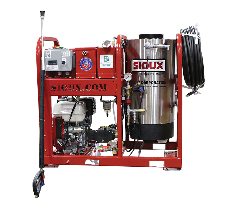 3000 PSI  @ 3.5 GPM Skid Mount Steam Cleaner/Pressure Washer 11.4 HP