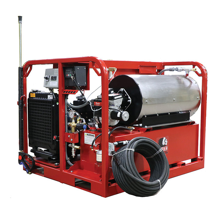 3000 PSI @ 5.5 GPM Skid Mount Steam Cleaner/Pressure Washer 24.4 HP
