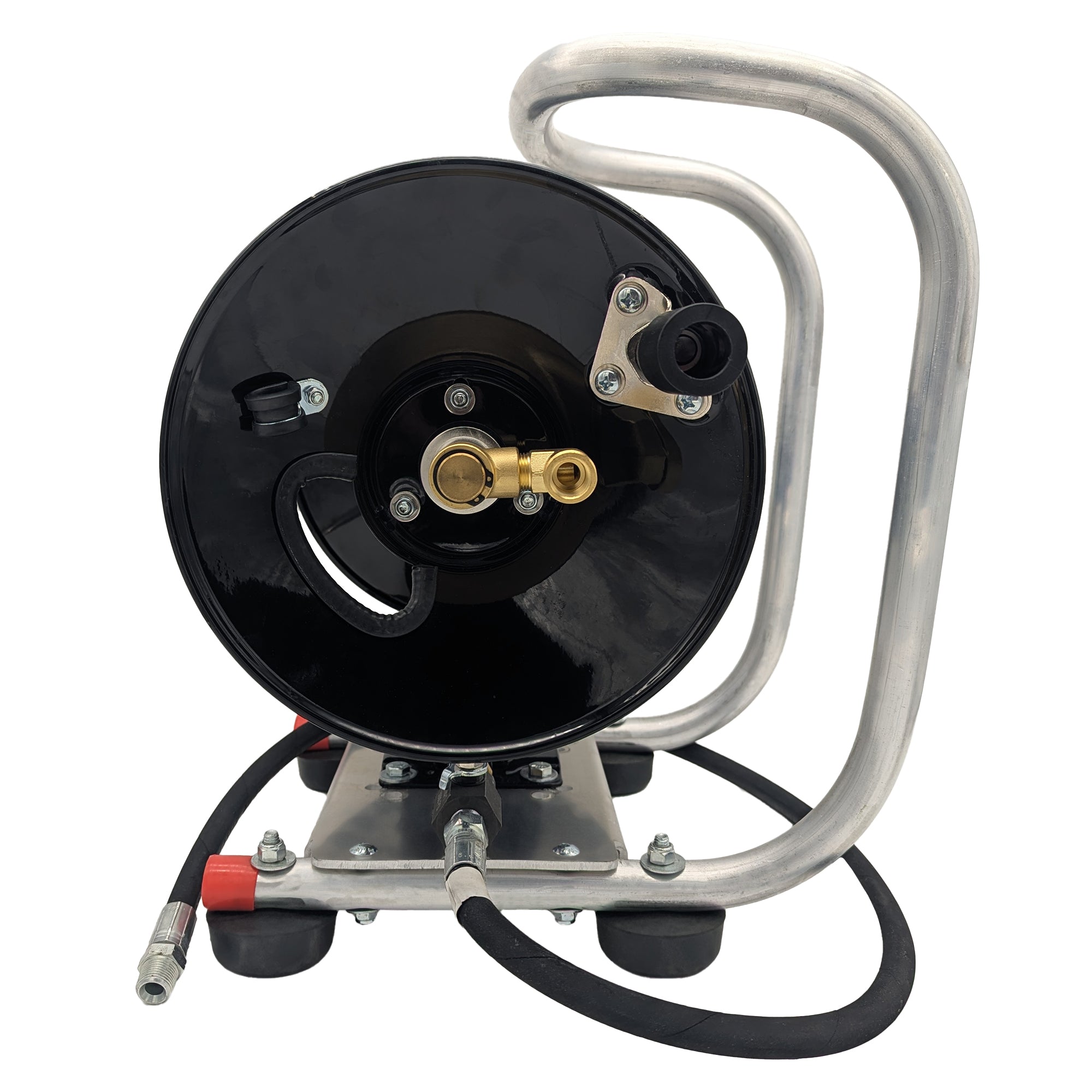 right side view of Pressure Washer Hose Reel Kit ball valve