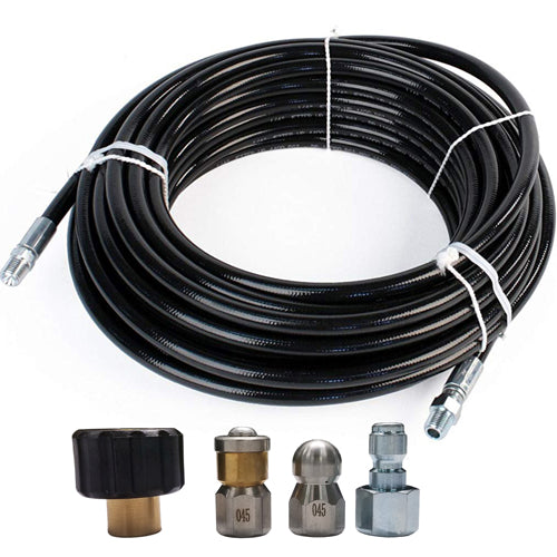 4400 PSI Sewer Jetter Kit for Pressure Washer, 1/4 Inch NPT