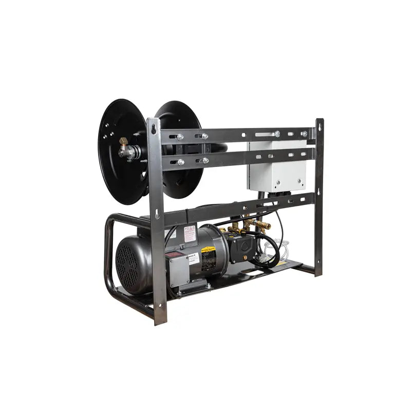 2000 PSI Electric Wall Mount Power Washer 4GPM AR 5HP BALDOR WALL MOUNT HOSE REEL