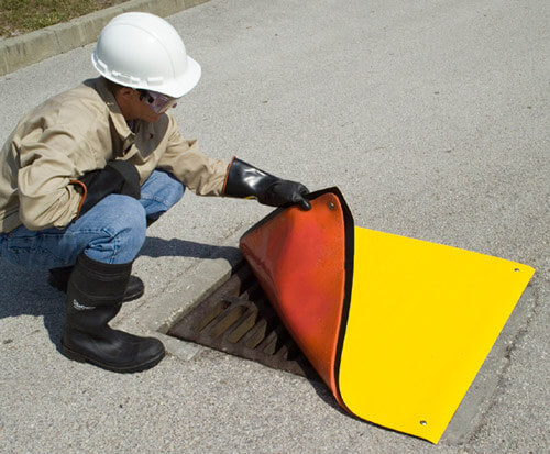 EPA/SPCC Compliant Storm Drain Covers with PVC Top Layer – Drain Seal Plus