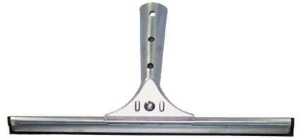 16" Black Rubber Window Squeegee (Zinc Plated)