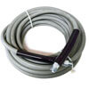 75 FT 6000 PSI Grey Pressure Hose w/ 3/8" Male Swivel x 3/8" Male Solid