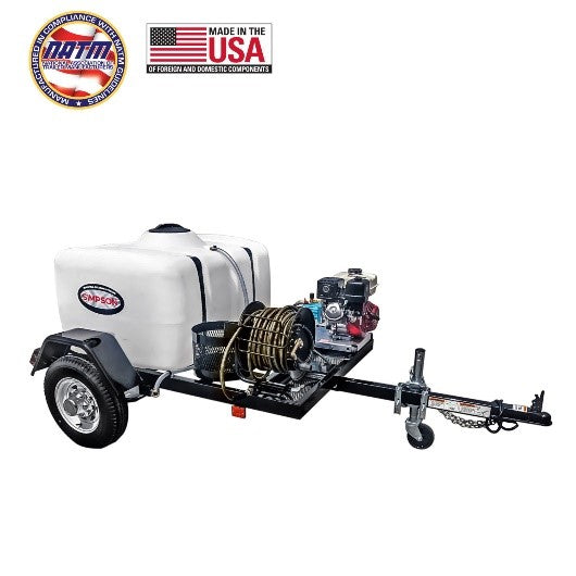 GX270 3800 PSI - 3.5 GPM CAT HONDA 150 GAL COLD TANK TRAILER PRESSURE WASHER