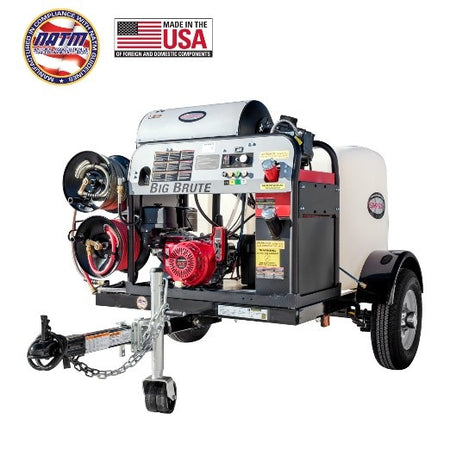 GX390 4000 PSI - 4 GPM COMET HONDA HOT 200 GAL TANK TRAILER PRESSURE WASHER
