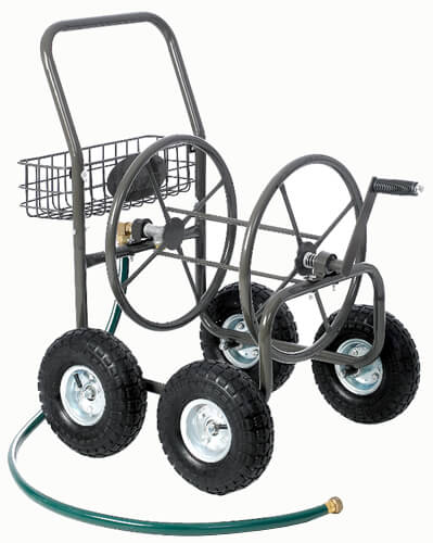 Style Selections Hose Cart Steel 200-ft Cart Hose Reel in Black | SGY-GAR4