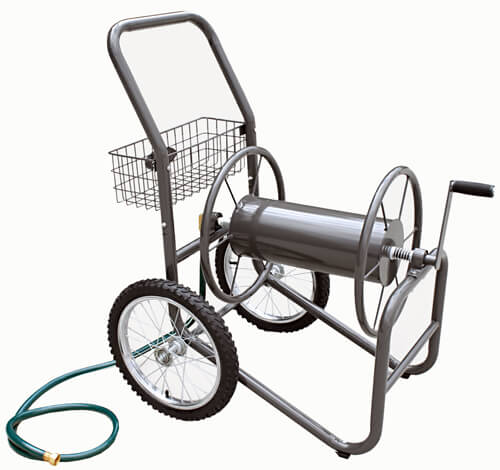 Garden Hose Reel Cart, Portable Residential Hose Reel Cart w/ Big